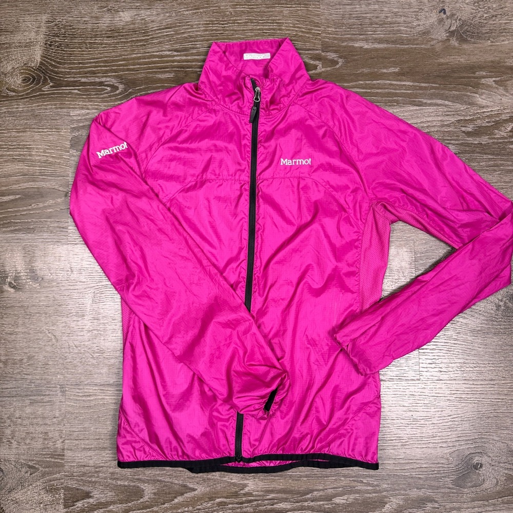 Marmot Packable Jacket Women S Pink Full Zip Lightweight Hiking Outdoor